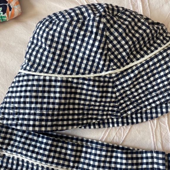 Janie and jack gingham shorts and bucket hat girl 3T - Picture 4 of 4